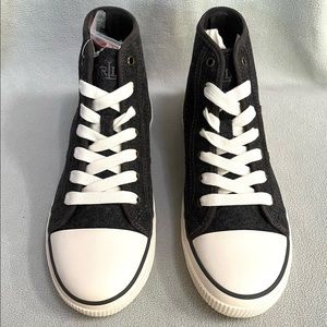 Ralph Lauren hi-top sneaker W6.5 gray